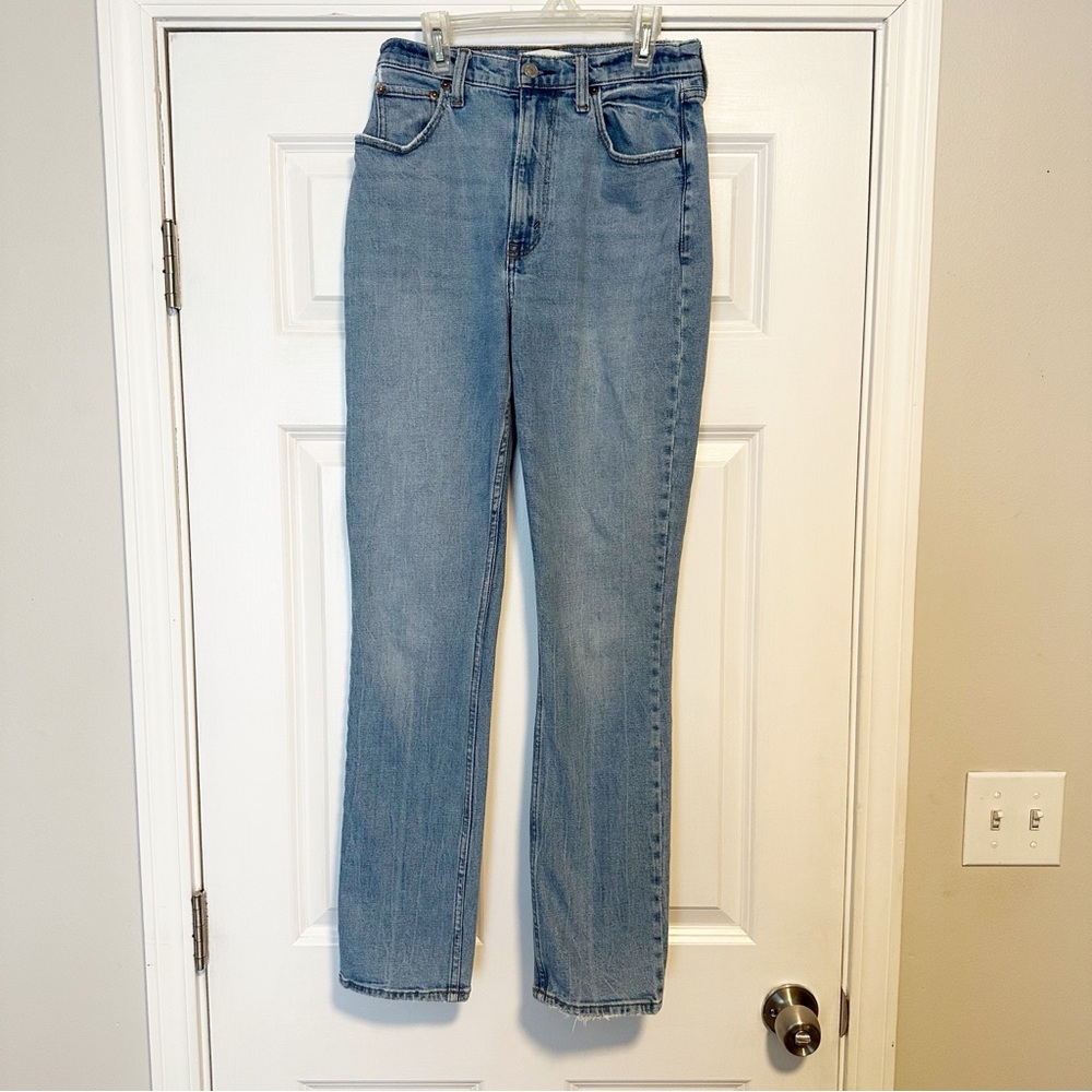 Abercrombie & Fitch Light Blue Straight Leg Jeans - Picture 2 of 5